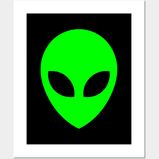 Alien Head Icon Posters and Art